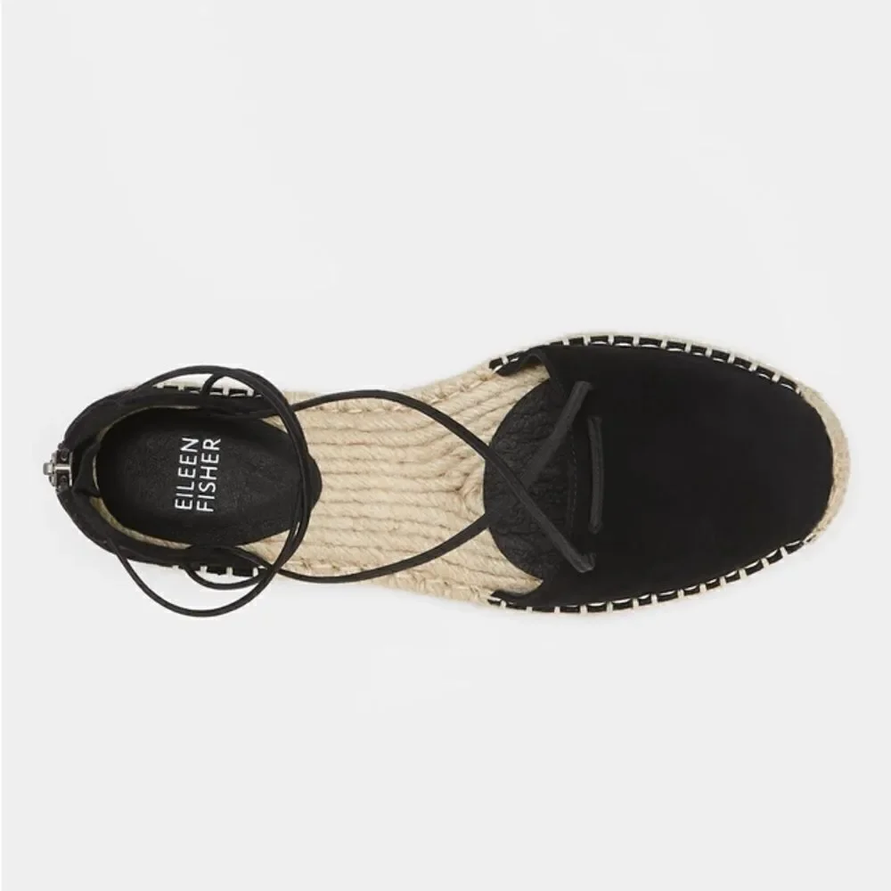 Eileen Fisher | Lace Leather Espadrille